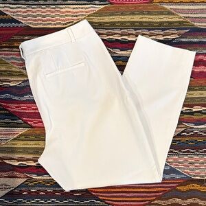 White House Black Market Women's White High-Rise, Slim Ankle Pants